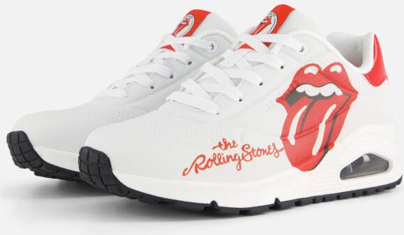 Skechers Sneakers UNO ROLLING STONES met zijprint vrijetijdsschoen halfhoge schoen veterschoen