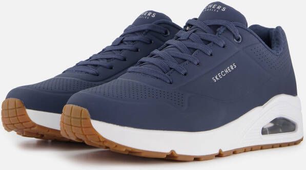 Skechers Uno Stand On Air blauw Imitatieleer