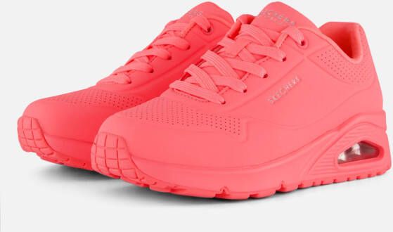 Skechers Sneakers met sleehak Uno Stand on Air met fijne perforatie vrijetijdsschoen halfhoge schoen veterschoen