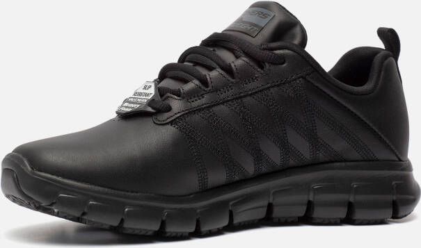 Skechers Work Relaxed Fit sneakers zwart Leer