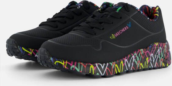 Skechers Uno Lite Lovey Luv Sneakers Zwart Multicolour