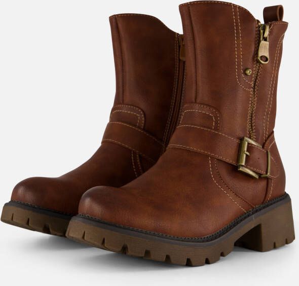 Supercracks Biker boots cognac Pu