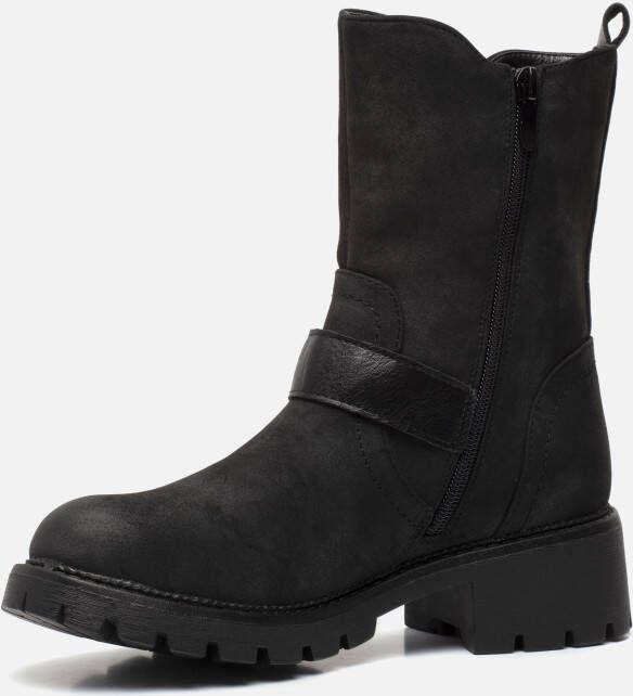 Super Cracks Supercracks gevoerde dames biker boots zwart