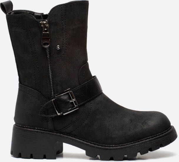 Super Cracks Supercracks gevoerde dames biker boots zwart