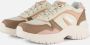 Supercracks dames dad sneakers beige roze Uitneembare zool - Thumbnail 1