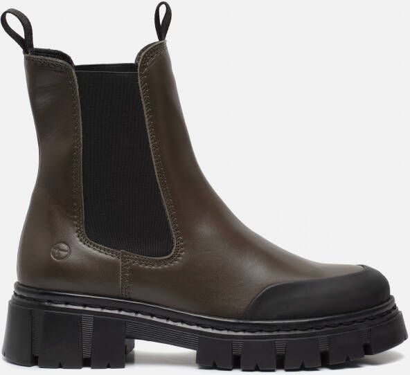 Tamaris Chelsea boots groen Leer 182319 Dames