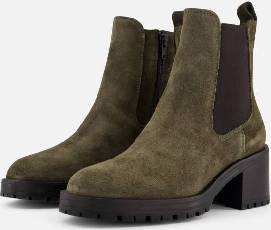 tamaris Chelsea boots groen Leer