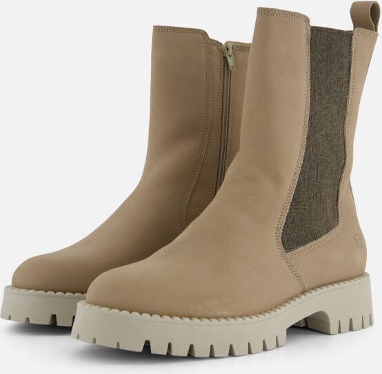 tamaris Chelsea boots taupe Leer