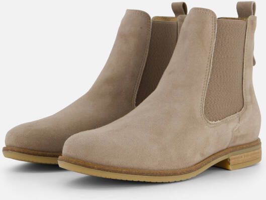 Tamaris Taupe Suède Chelsea Boot Beige Dames