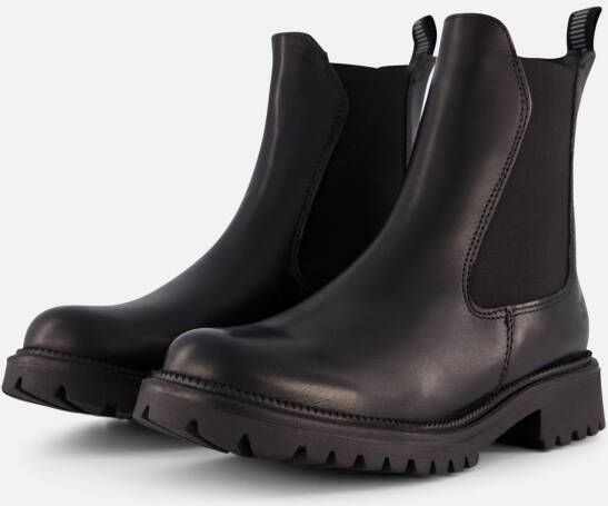 tamaris Chelsea boots zwart Leer