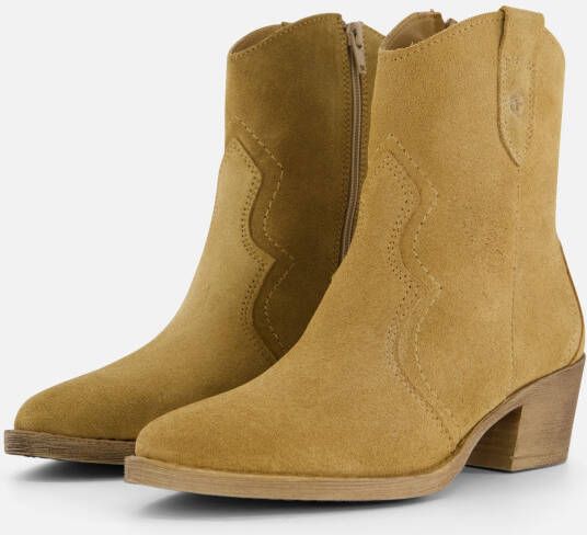 Tamaris Camel Suède Westernlaarzen Brown Dames