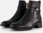 Tamaris Laarsjes blokhak business schoen ankleboots met t-logo decoratie - Thumbnail 2