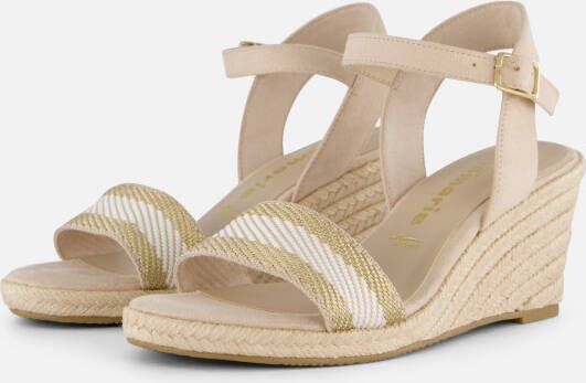 tamaris Espadrilles beige Textiel