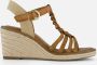 Tamaris Comfortabele sleehak sandalen met stijlvolle details Brown Dames - Thumbnail 14