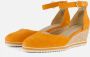 Tamaris Oranje Suède Espadrille Sleehak Sandaal Orange Dames - Thumbnail 1