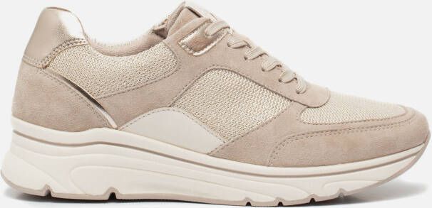 Tamaris Glam Com Sneakers beige Imitatieleer Dames