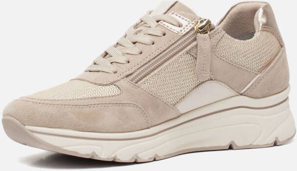 Tamaris Glam Com Sneakers beige Imitatieleer Dames