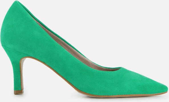 Tamaris Suède Groene Trendy Hakken Pumps Green Dames