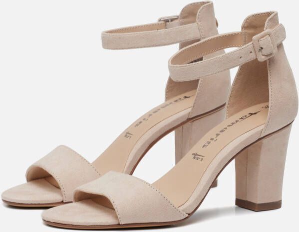 Tamaris Sandalen met hak beige Imitatiesuede Dames