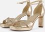 Tamaris Metallic Gouden Vegan Sandalette met 7 5 cm Hak Yellow Dames - Thumbnail 2