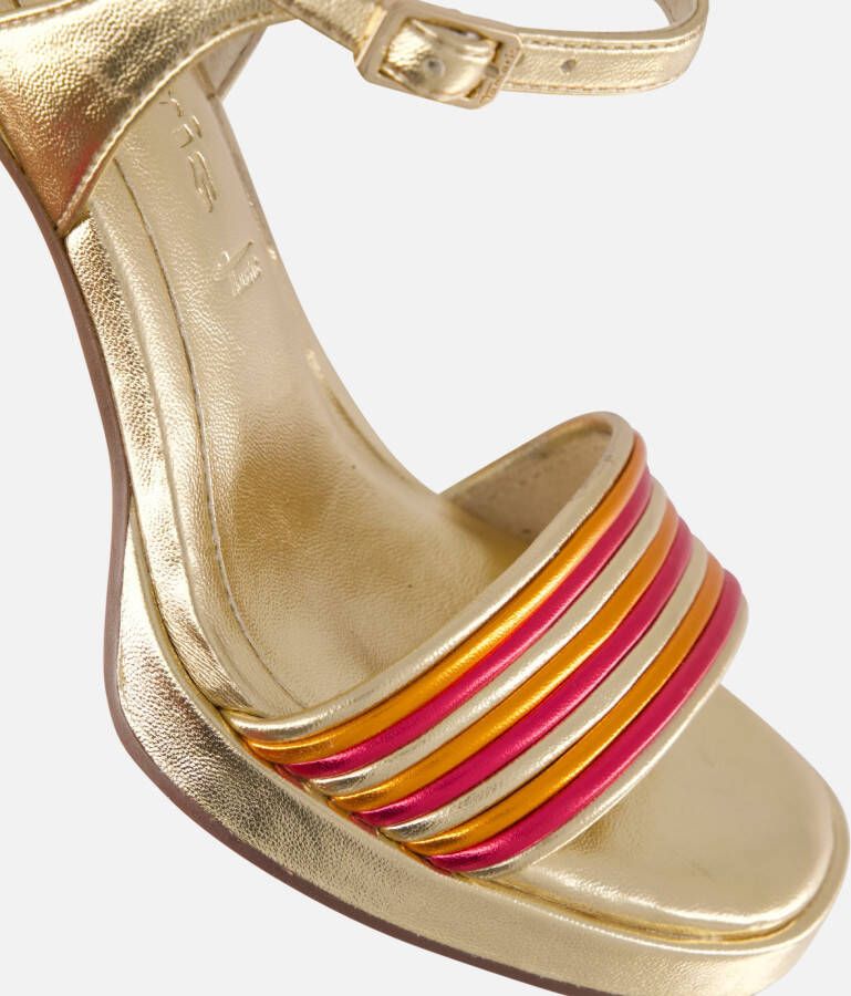 Tamaris Metallic Gouden Sandalette Vegan Zomer Look Multicolor Dames