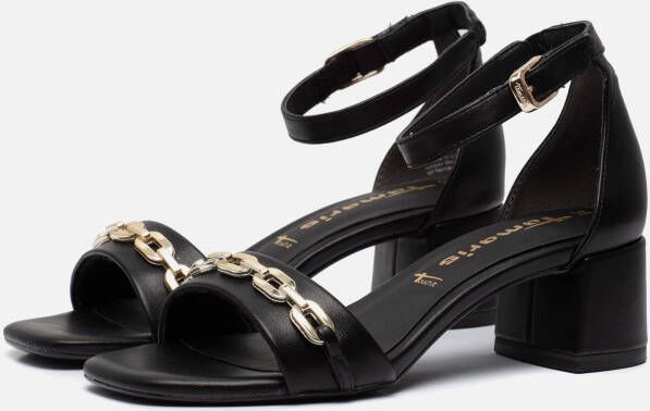 Tamaris Verhoog je stijl met hoge hak sandalen Black Dames