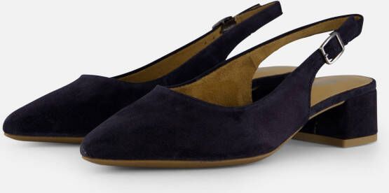 tamaris Slingback Pumps blauw Leer