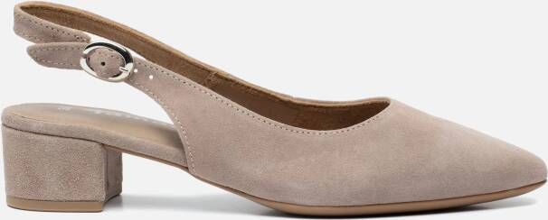 tamaris Slingback Pumps taupe Leer