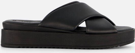 Tamaris Zwarte Open Casual Slippers Vrouwen Black Dames