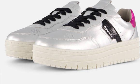 Tamaris Sneakers zilver Leer Dames