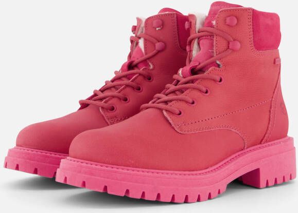 tamaris Veterboots roze Leer