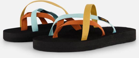 Teva OLOWAHU Dames Slippers Zwart Oranje Blauw