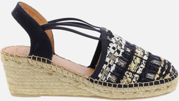 Toni Pons Tania-CC Dames Espadrilles Negre Zwart Textiel TANIACCnegre