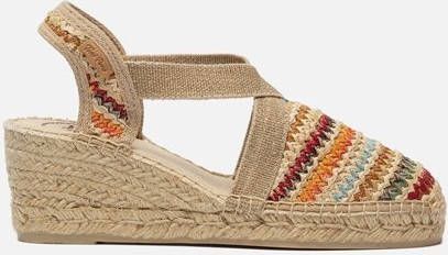 Toni Pons Terra-MA Espadrilles Sleehak Dames Raffia Multi