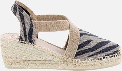 Toni Pons Triton Susi Zebra espadrilles zwart