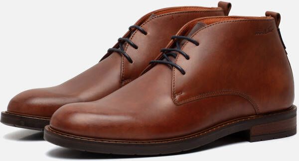 Van Lier Boston Veterschoenen cognac Leer