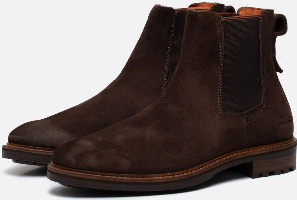 Van Lier Rigi Chelsea boots bruin Suede