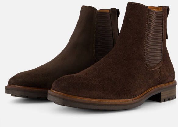 Van Lier Rigi Chelsea boots bruin Suede