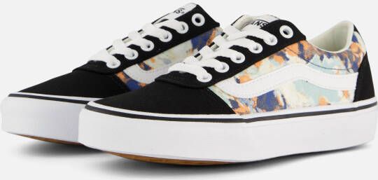 Vans Ward Stripe Floral Sneakers zwart Canvas Dames