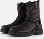 Vingino Carice Biker boots zwart Leer Dames - Thumbnail 3