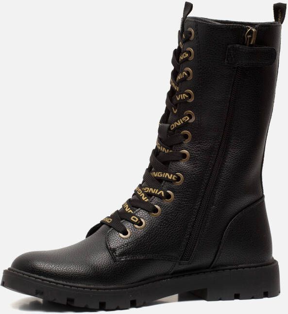 VINGINO Eva Xhi Veterboots zwart Synthetisch