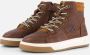 VINGINO Duncan Mid leren sneakers bruin Jongens Leer Meerkleurig 28 - Thumbnail 3