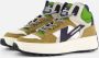 VINGINO Vito leren sneakers groen Jongens Leer Meerkleurig 36 - Thumbnail 2