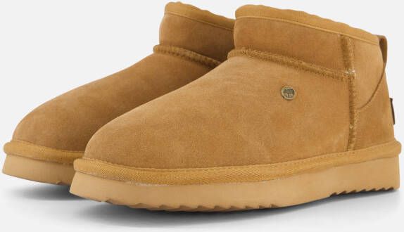 Warmbat Durack Enkellaarsjes cognac Suede