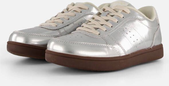 Woden Bjork Sneakers zilver Textiel