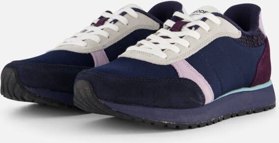 Woden Ronja Sneakers blauw Leer