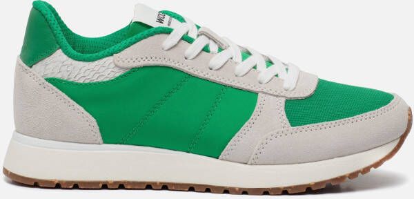 Woden Ronja Color-Blocked Leren Sneakers Green Dames