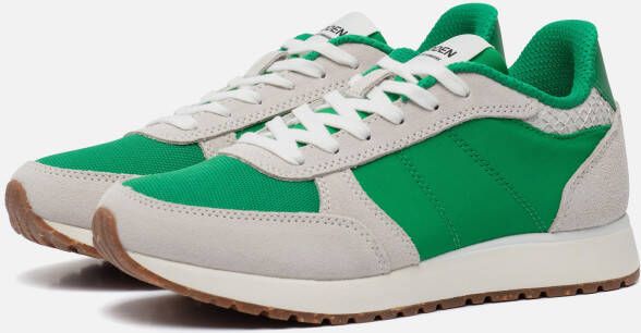 Woden Ronja Color-Blocked Leren Sneakers Green Dames