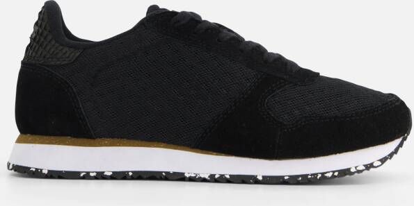 Woden Ydun Sneakers zwart Suede